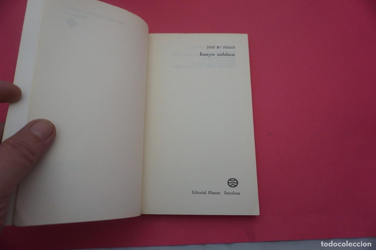 Libros: 5A/ ENSAYOS ANDALUCES - JOSE M&ordf; PEMAN / EDITORIAL PLANETA - Foto 2
