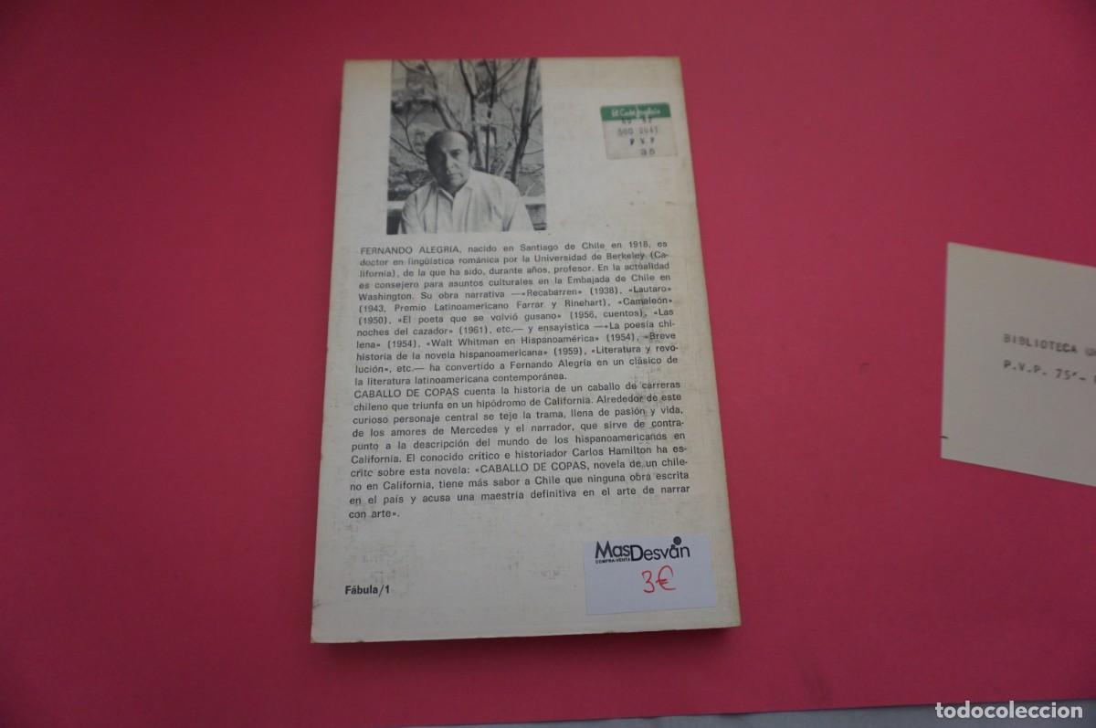 Libros: AR13BB/ CABALLO DE COPAS - FERNANDO ALEGRIA / EDITORIAL PLANETA - Foto 5