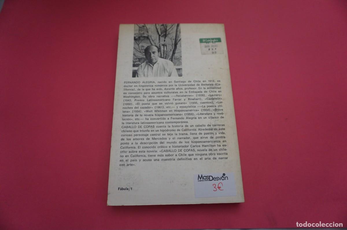 Libros: AR13BB/ CABALLO DE COPAS - FERNANDO ALEGRIA / EDITORIAL PLANETA - Foto 5