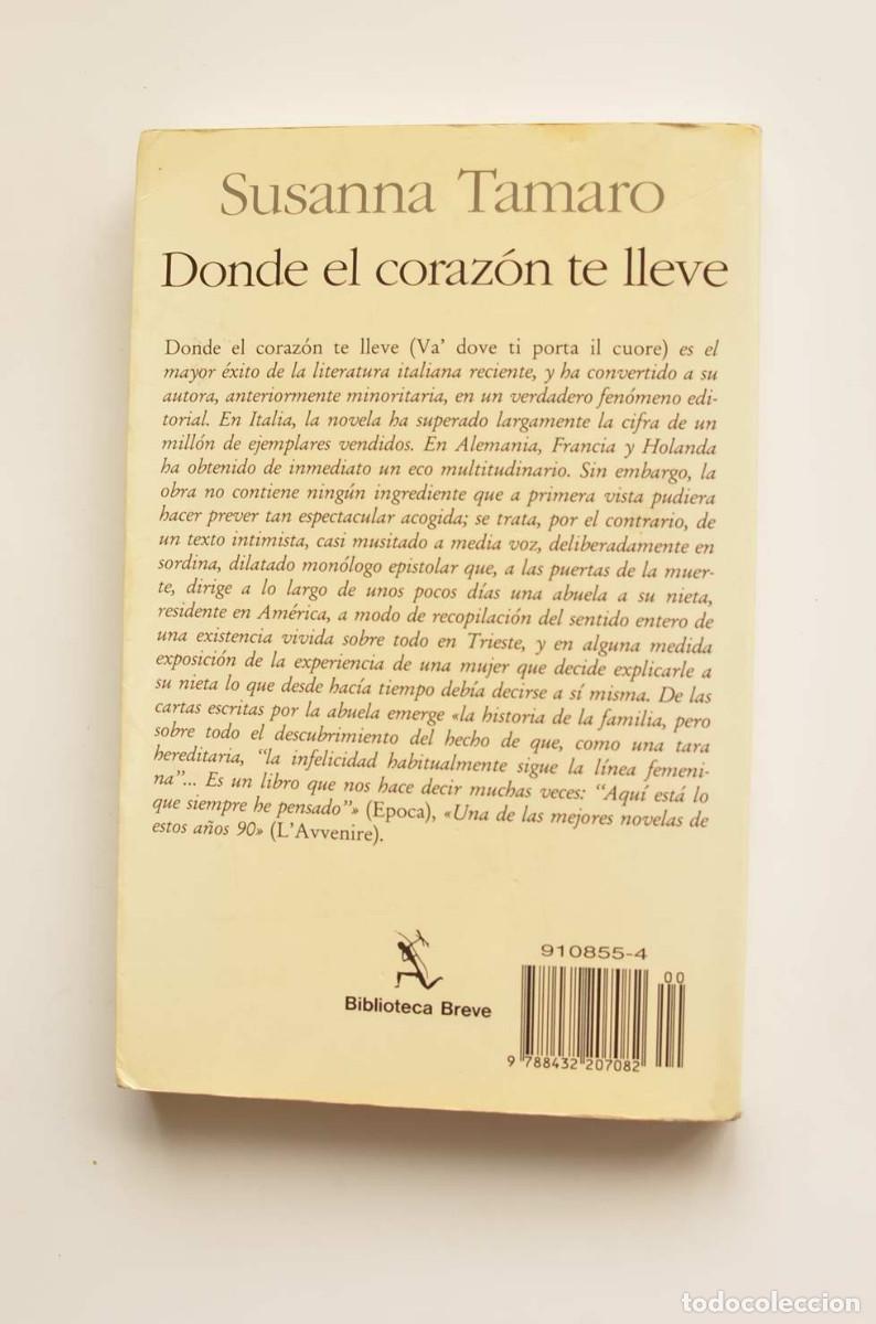 Libros: Donde el coraz&oacute;n te lleve - TAMARO, Susanna - Foto 3