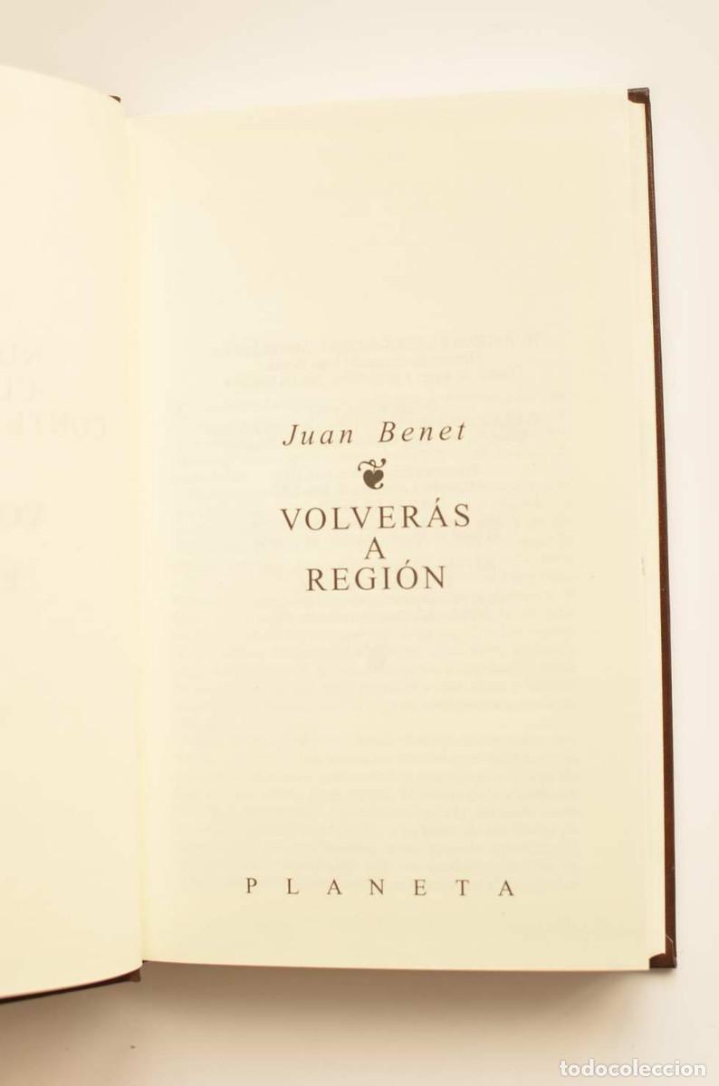Libros: Volver&aacute;s a Regi&oacute;n - BENET, Juan - Foto 2