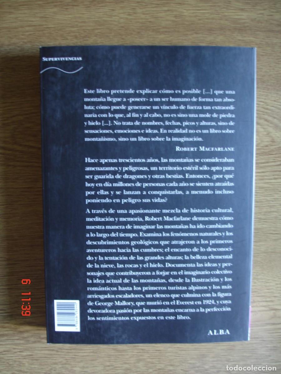 Libros: LAS MONTA&Ntilde;AS DE LA MENTE - ROBERT MACFARLANE - ALBA EDITORIAL, 2010 - COMO NUEVO - Foto 2
