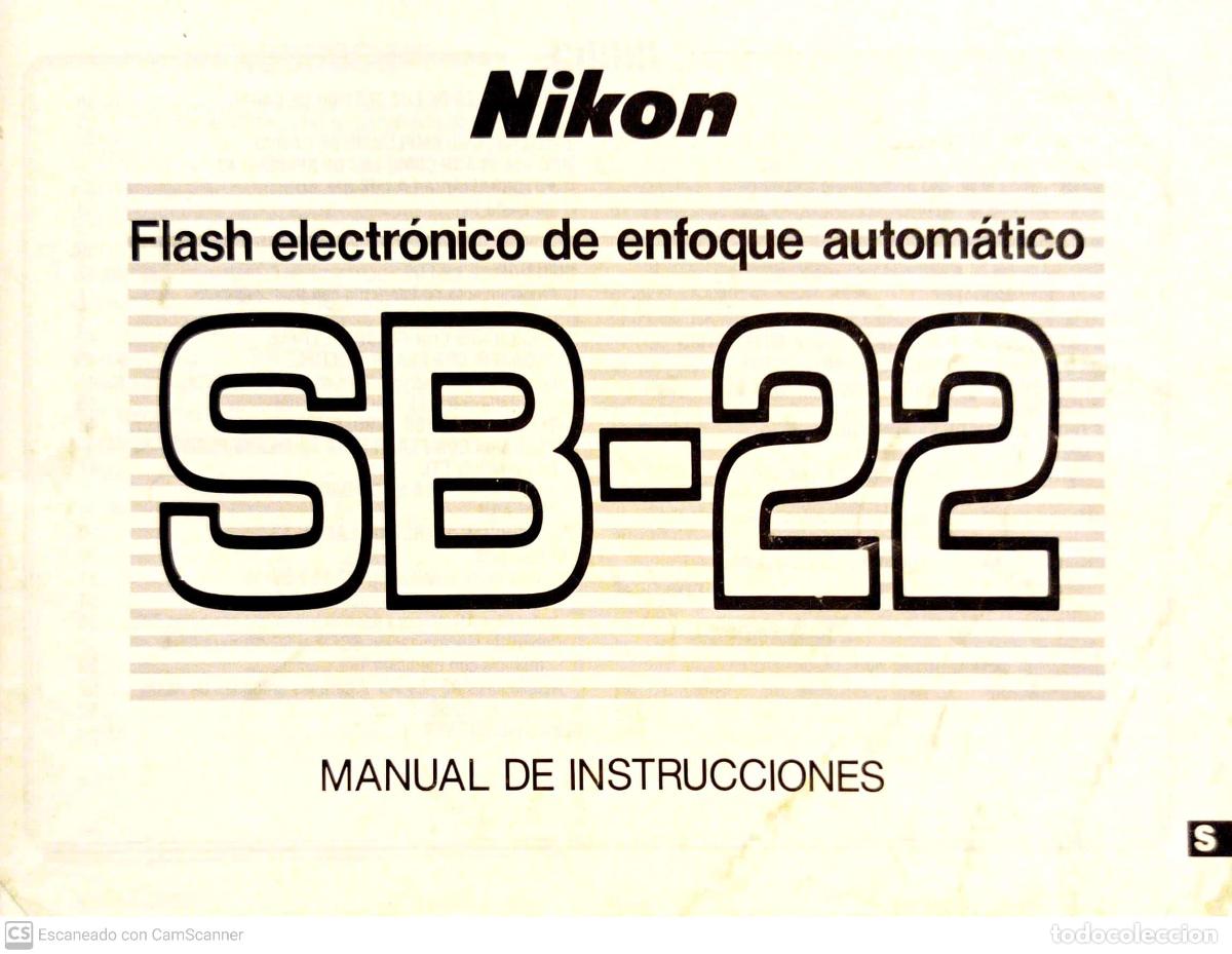 Libros: Nikon Flash electr&oacute;nico de enfoque autom&aacute;tico. SB-22. Manual de Instrucciones - Foto 1