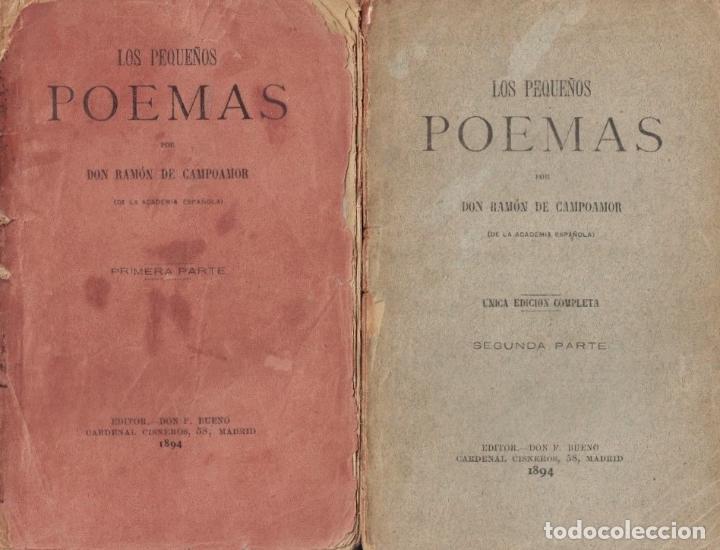 Libros: LOS PEQUE&Ntilde;OS POEMAS. 2 Tomos. - Campoamor. Ram&oacute;n de, - Foto 1