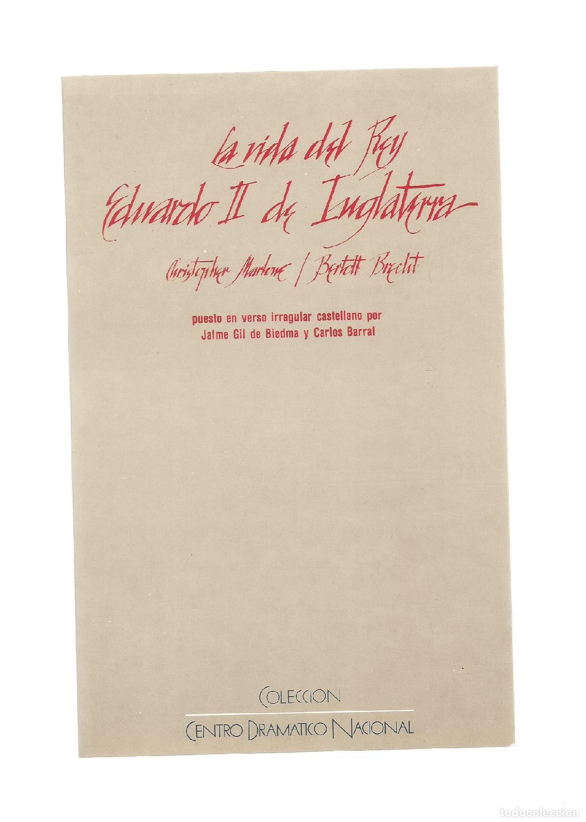 Libros: La vida del Rey Eduardo II de Inglaterra. - MARLOWE, Christopher; BRECHT, Bertolt: - Foto 1