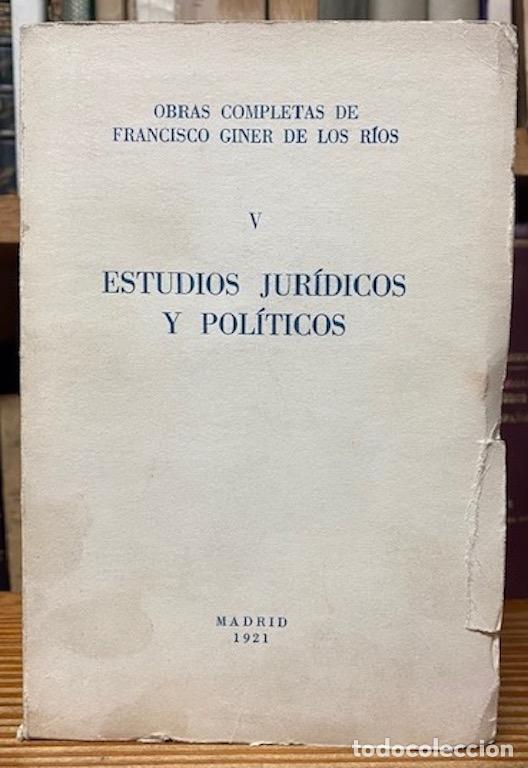 Libros: ESTUDIOS JURIDICOS Y POLITICOS - GINER, Francisco - Foto 1