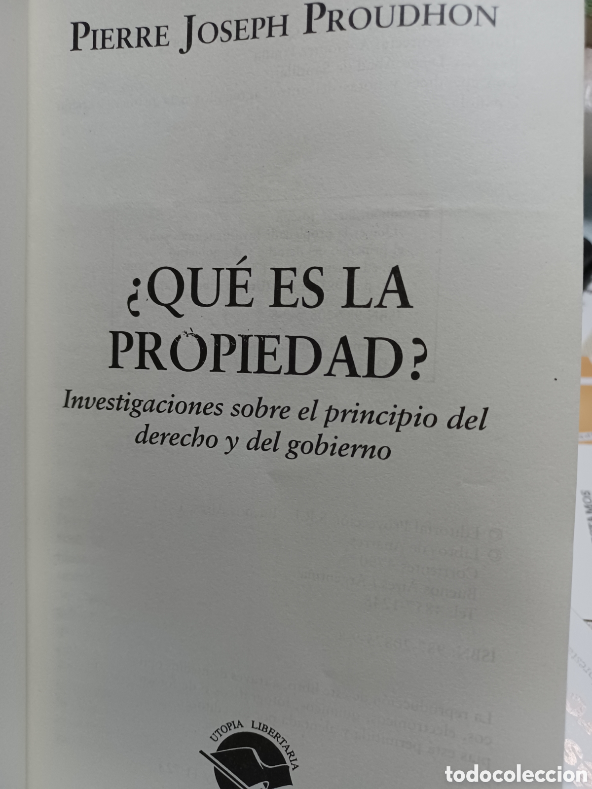 Libros: Barybook C59. . &iquest;Que es la propiedad pierre Joseph Proudhon - Foto 4