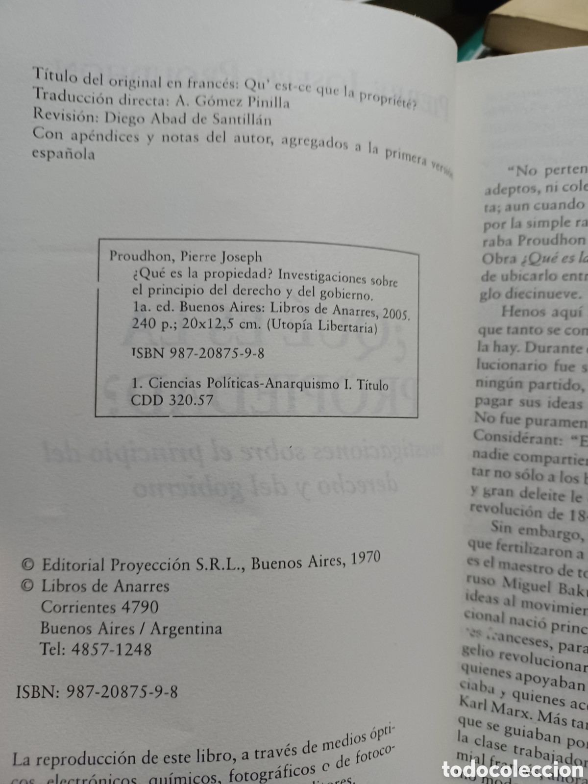 Libros: Barybook C59. . &iquest;Que es la propiedad pierre Joseph Proudhon - Foto 5