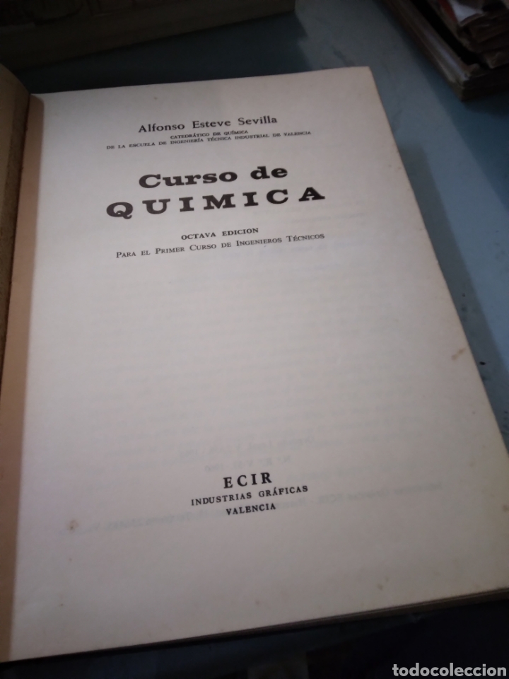 Libros: Alfonso Esteve Sevilla, Curso de Qu&iacute;mica, ECIR - Foto 3