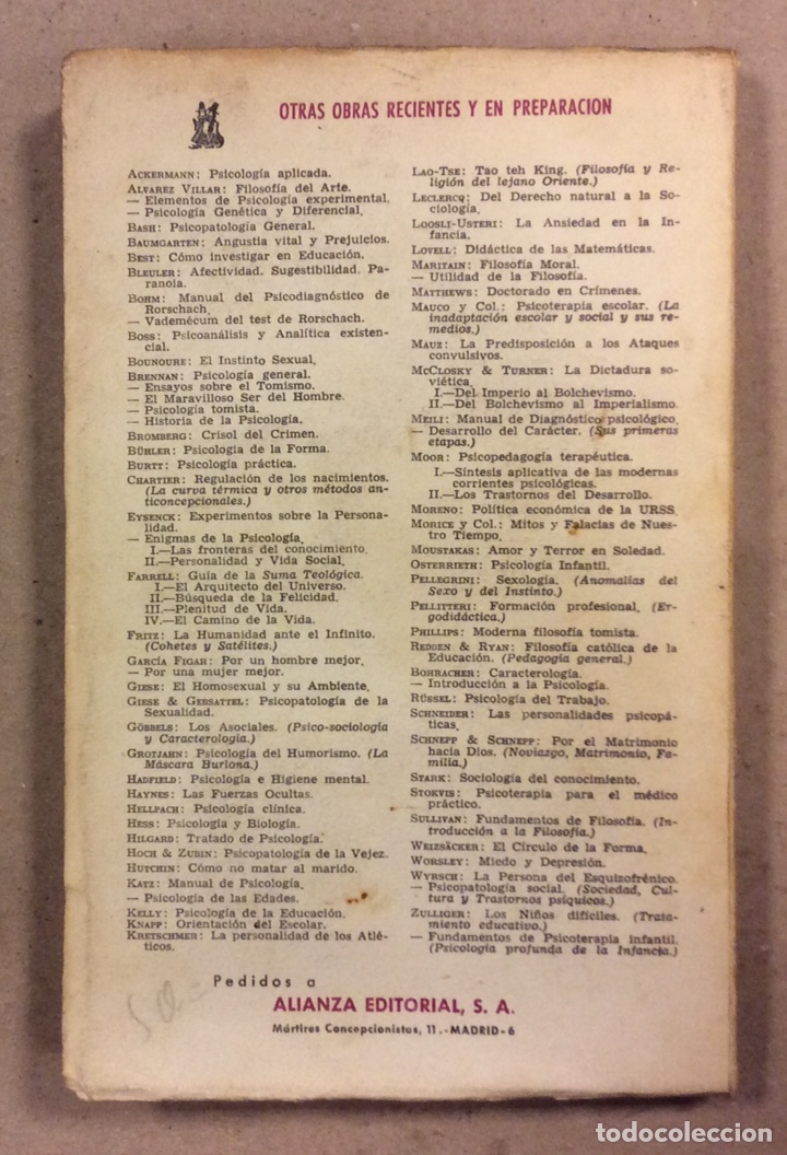 Libros: AMOR Y TERROR EN SOLEDAD. C.E. MOUSTAKAS. COLECCI&Oacute;N AGATA. EDICIONES MORATA 1962 - Foto 7