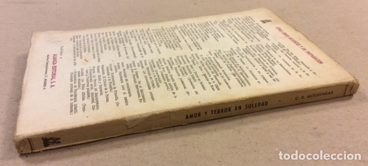 Libros: AMOR Y TERROR EN SOLEDAD. C.E. MOUSTAKAS. COLECCI&Oacute;N AGATA. EDICIONES MORATA 1962 - Foto 8