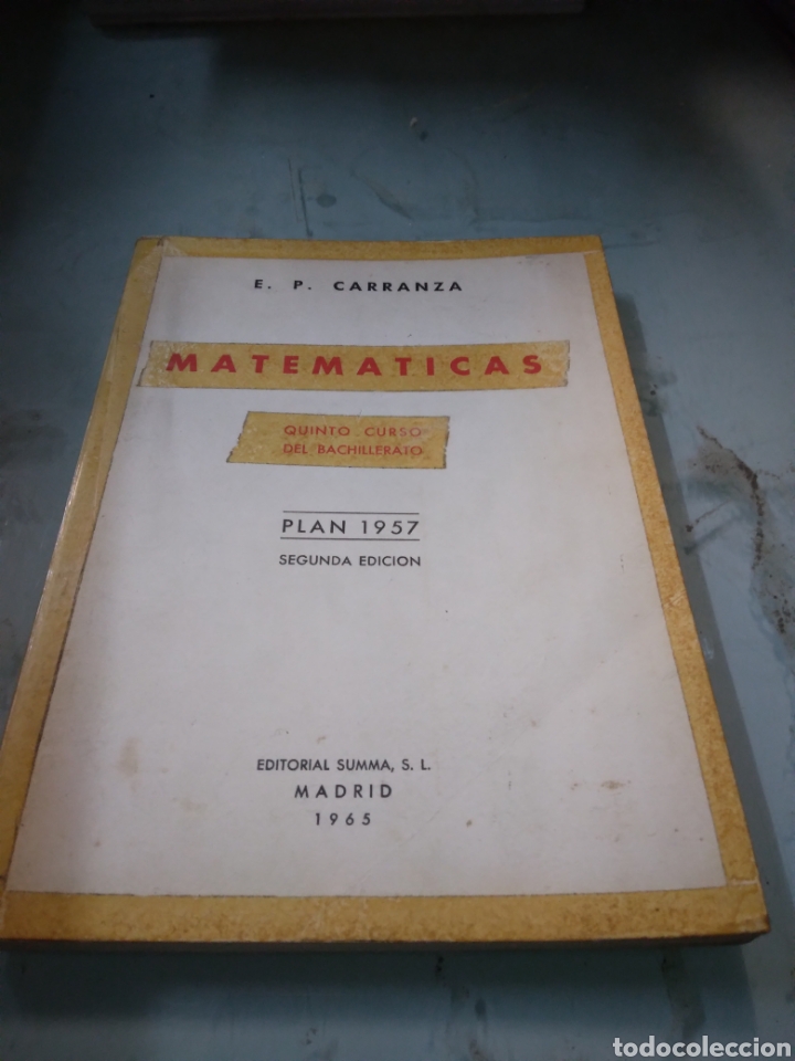 Libros: E.P. Carranza, Matem&aacute;ticas, Planeta 1957,Quinto Curso - Foto 1