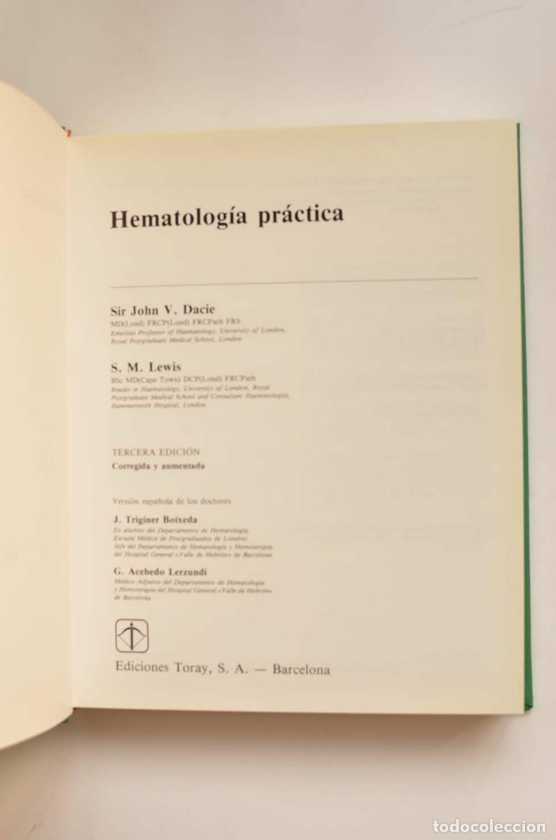 Libros: Hematolog&iacute;a pr&aacute;ctica - DACIE, J. V.&nbsp; y LEWIS, S. M. - Foto 2