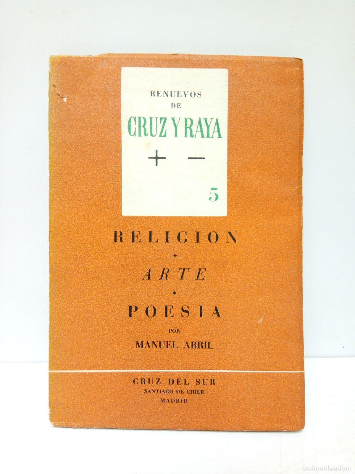 Libros: ABRIL, Manuel - Religi&oacute;n, arte, poes&iacute;a - Foto 1