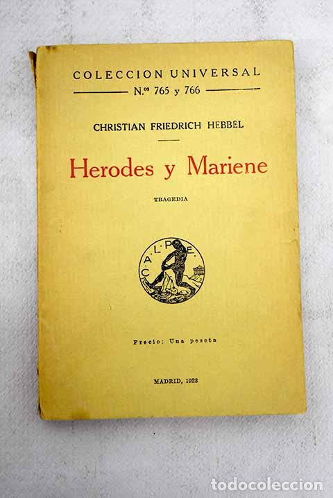 Libros: Herodes y Mariene: Tragedia.- Hebbel, Friedrich - Foto 1