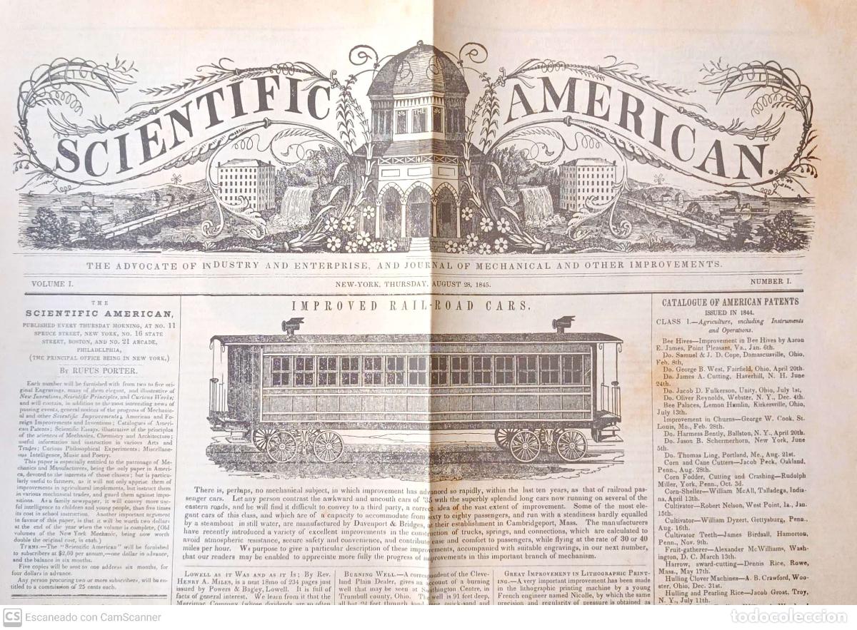 Libri di seconda mano: Scientific American. Number 1 Volume 1 28 August 1845