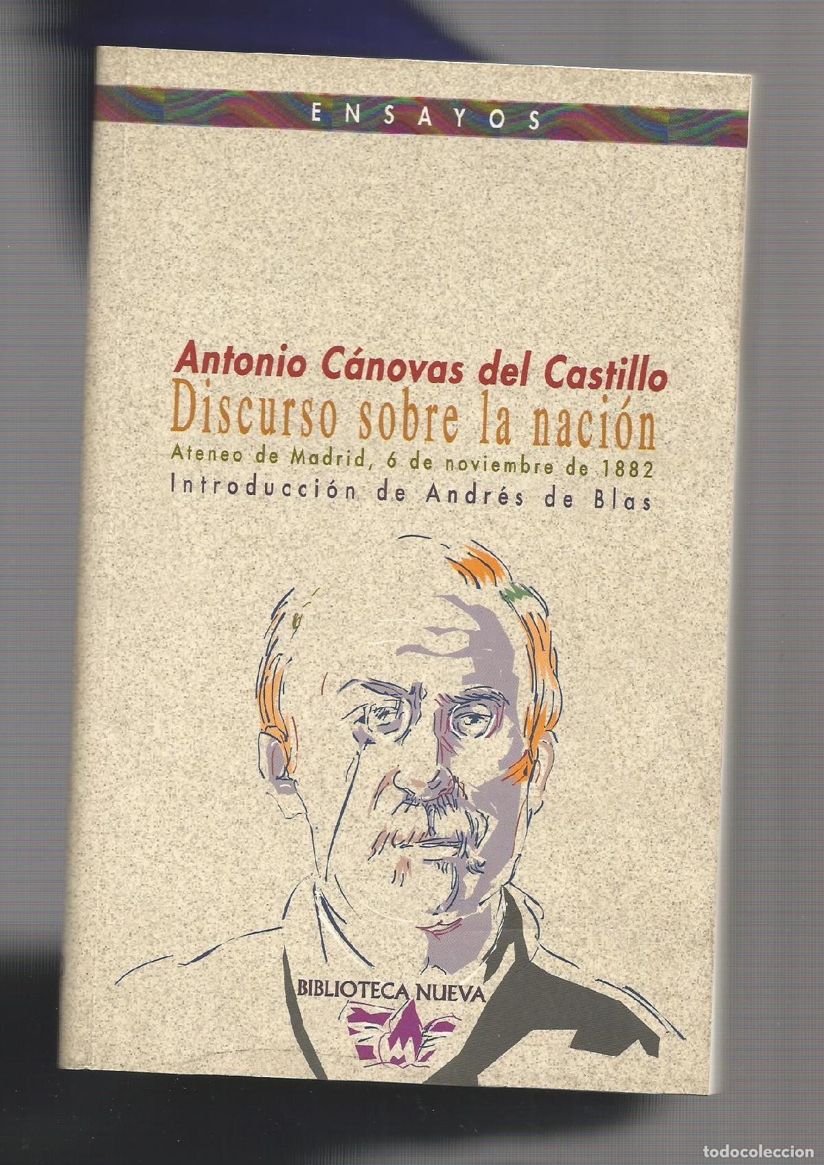 Libros: Discurso sobre la naci&oacute;n. - C&Aacute;NOVAS DEL CASTILLO, Antonio: - Foto 1