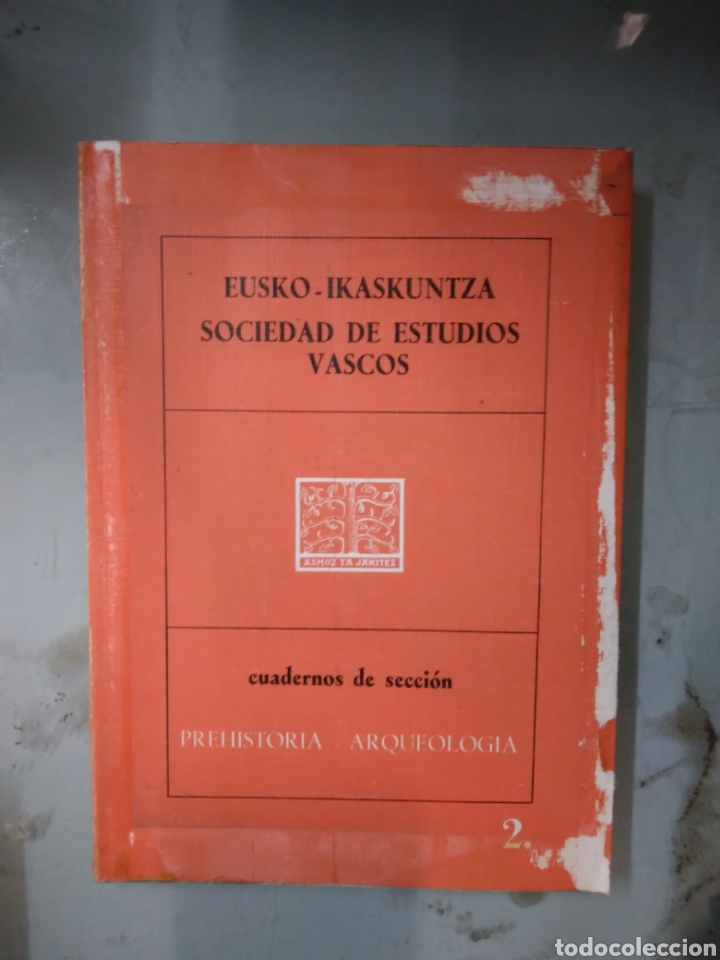 Libros: Eusko Ikaskuntza,Cuadernos de Secci&oacute;n,Prehistoria y Arqueolog&iacute;a