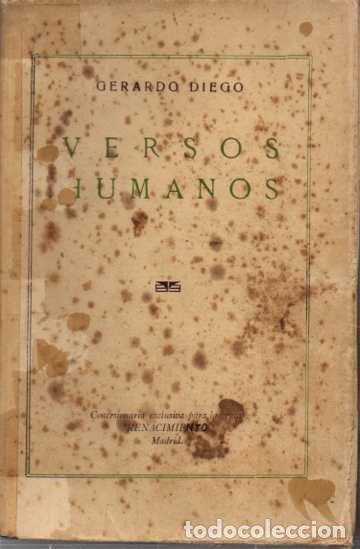 Libros: VERSOS HUMANOS (1919-1924). - DIEGO, Gerardo. - Foto 1