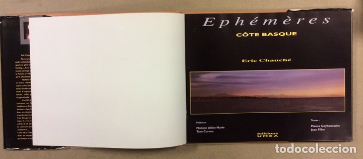 Libros: EPH&Eacute;M&Egrave;RES C&Ocirc;TE BASQUE. ERIC CHAUCH&Eacute;. EDITIONS UMEA 1993. EN FRANC&Eacute;S - Foto 3