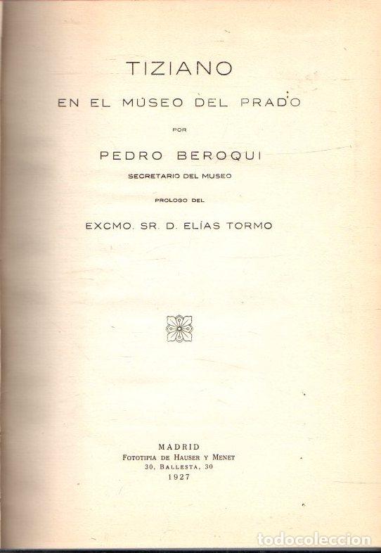 Libros: Tiziano en el Museo del Prado - Beroqui, Pedro - Foto 1