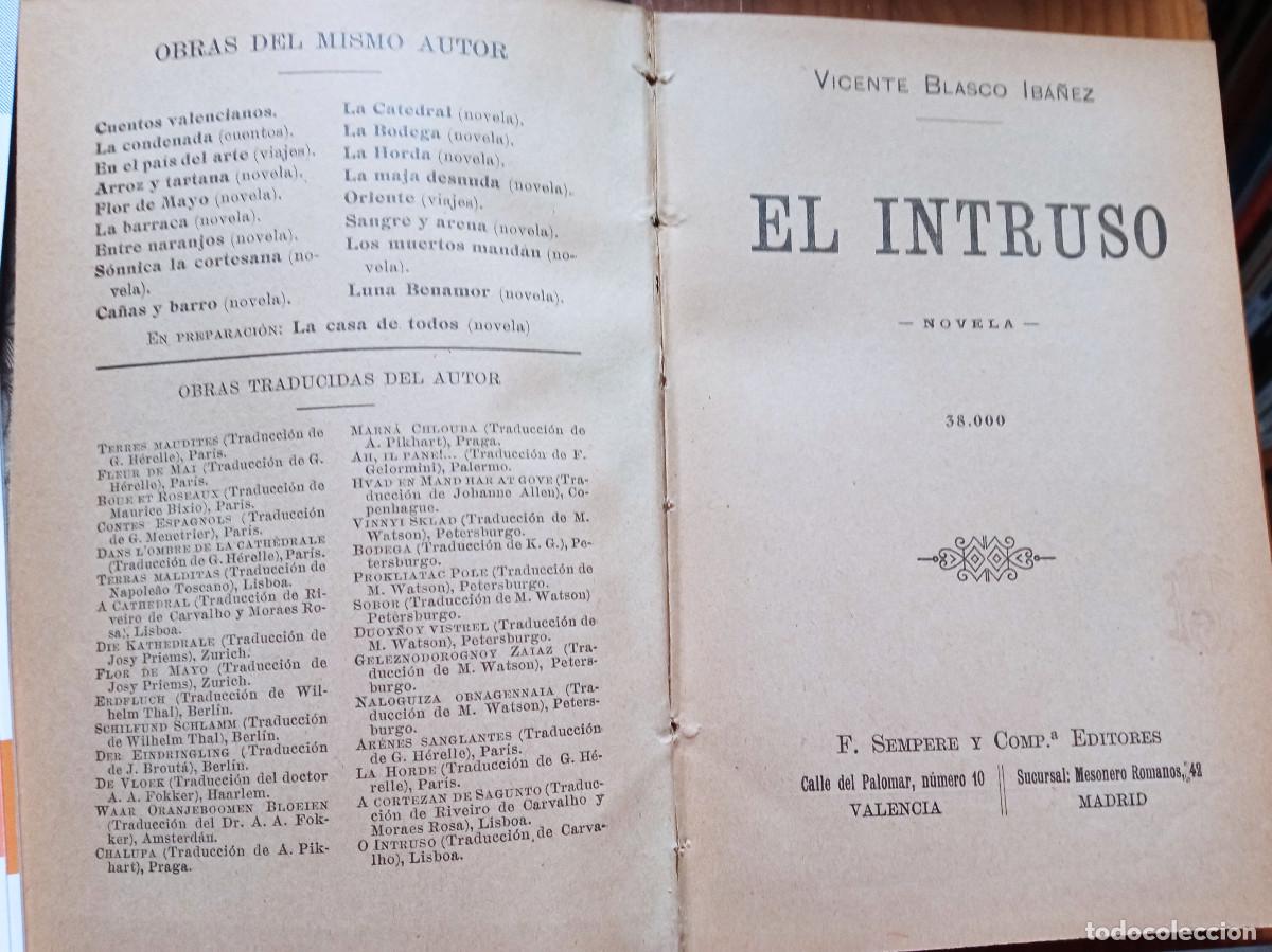 Libros: Vicente Blasco Iba&ntilde;ez - El intruso - Foto 1