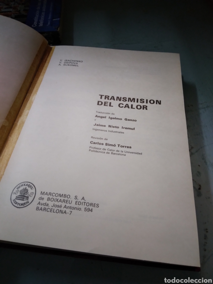 Libros: V.Isachenko, Transmisi&oacute;n del calor, Marcombo - Foto 2
