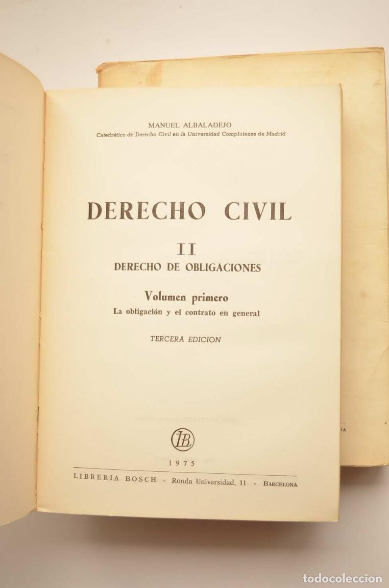 Libros: Derecho de obligaciones - ALBADALDEJO, Manuel - Foto 2