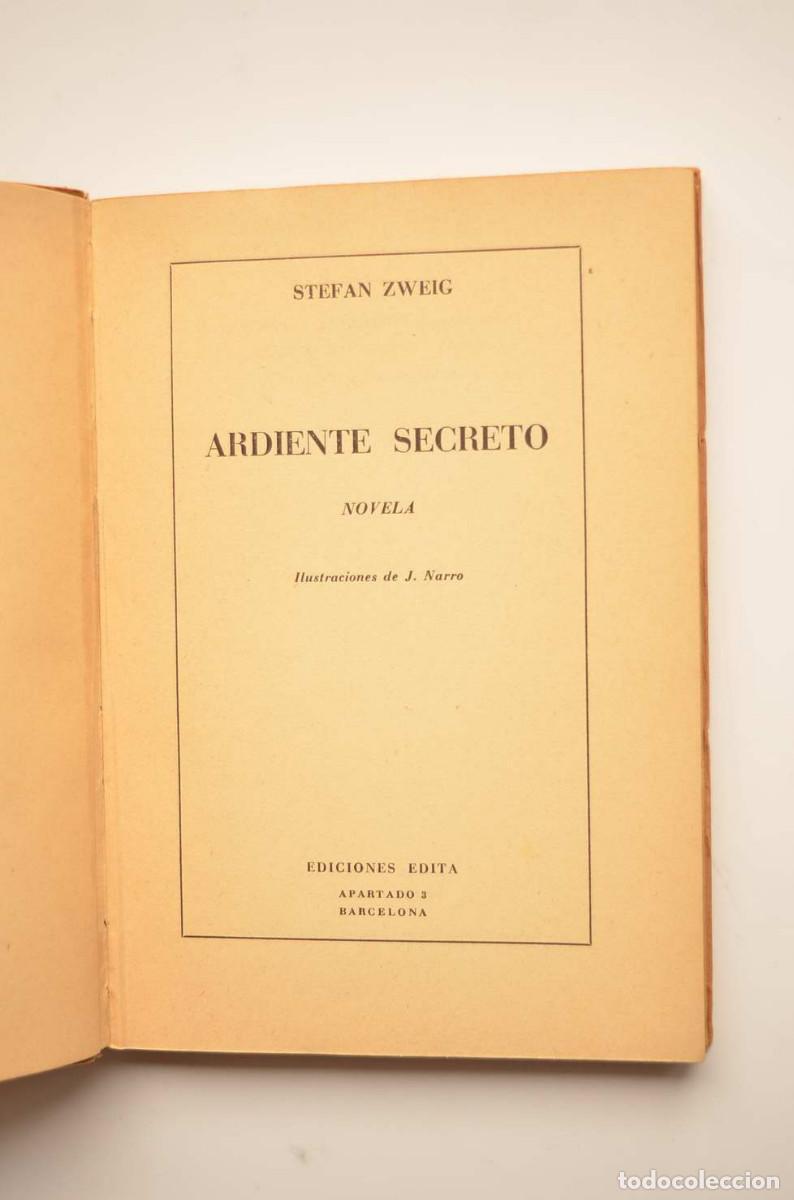 Libros: Ardiente secreto - ZWEIG, Stefan - Foto 2