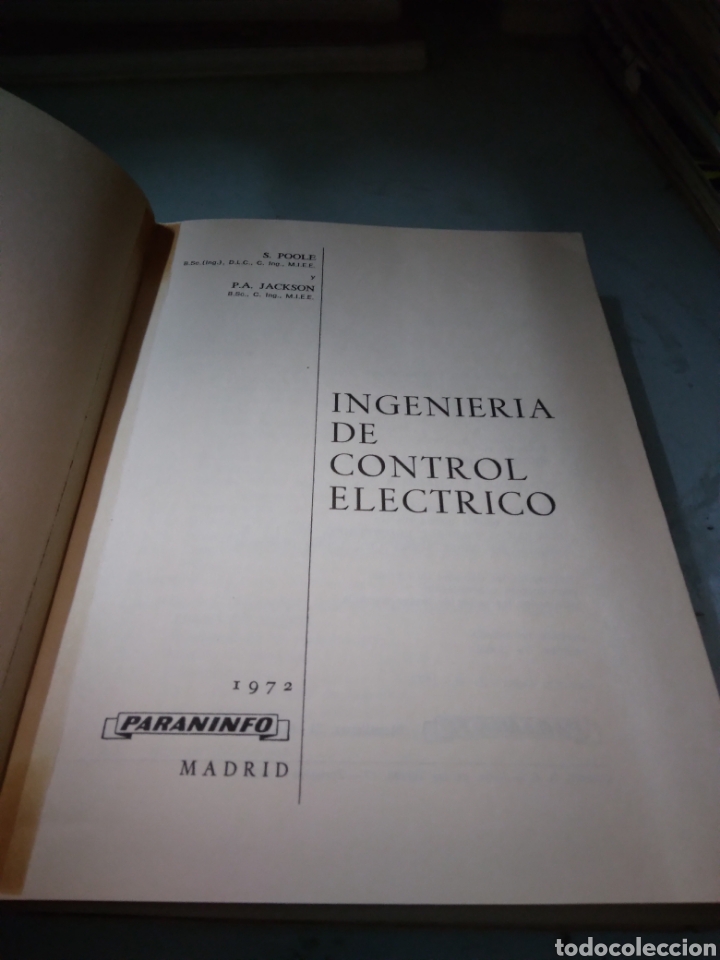 Libros: S. POOLE, Ingenier&iacute;a de control el&eacute;ctrico,Paraninfo - Foto 2