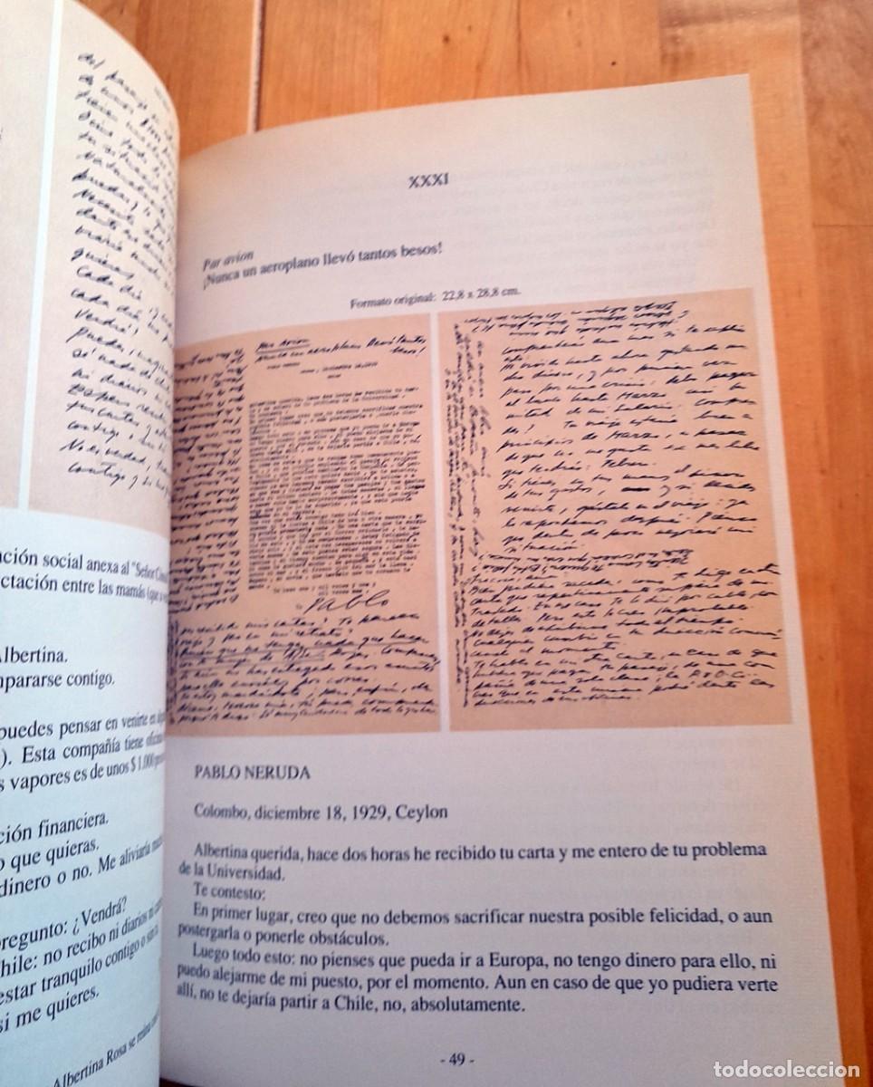 Libros: Neruda, Pablo - CARTAS Y POEMAS A ALBERTINA ROSA AZ&Oacute;CAR - Foto 6