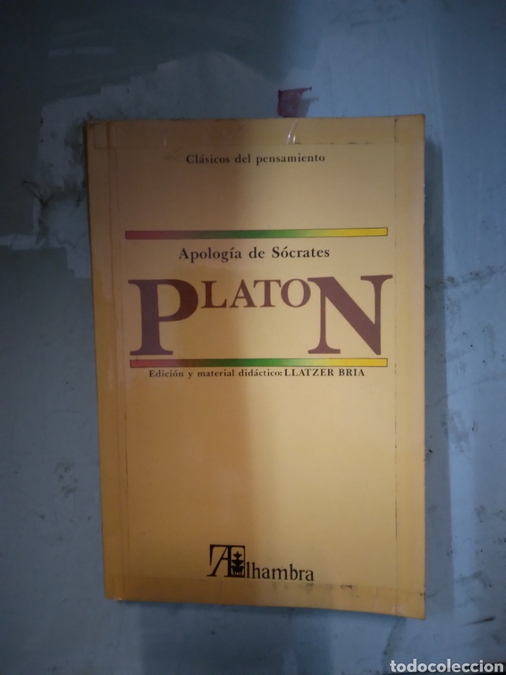 Libros: Llaveros Bria, Apolog&iacute;a de Socrates, Plat&oacute;n, Alhambra