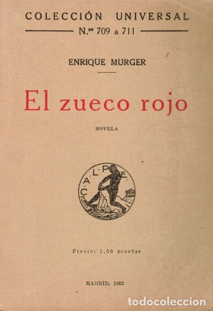Libros: El zueco rojo - Murger, Enrique - Foto 1