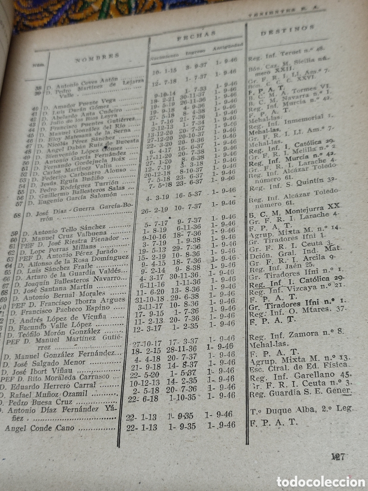 Libros: Escalilla del arma de infanteria 1951 Ejercito Espa&ntilde;a - Foto 4