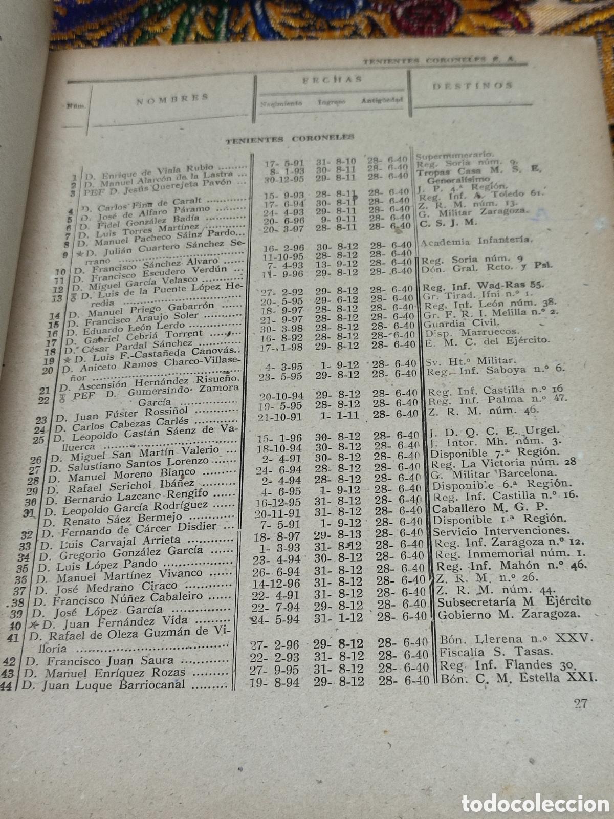 Libros: Escalilla del arma de infanteria 1951 Ejercito Espa&ntilde;a - Foto 5