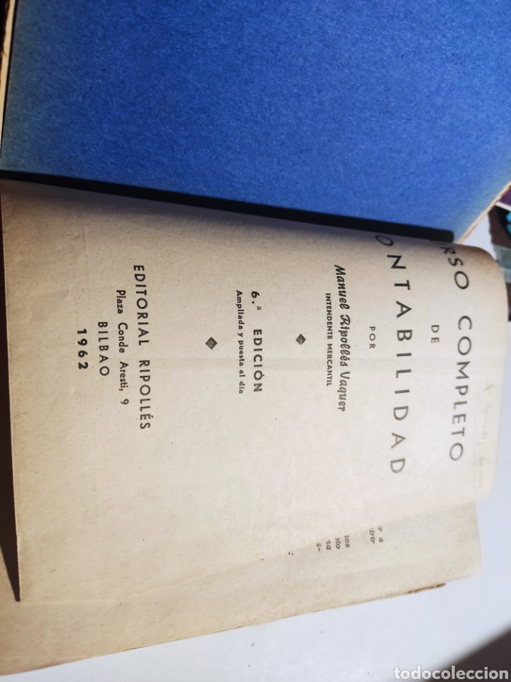 Libros: Libro curso completo de contabilidad 1958 Manuel Ripolles - Foto 2