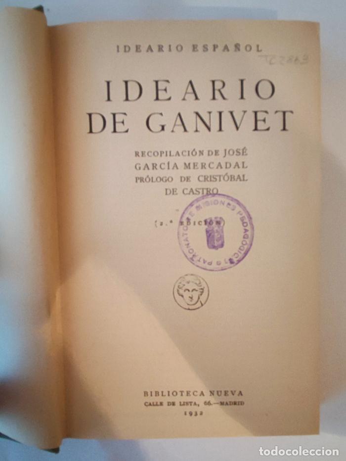 Libros: IDEARIO ESPA&Ntilde;OL DE GANIVET - &Aacute;ngel Ganivet - Foto 2