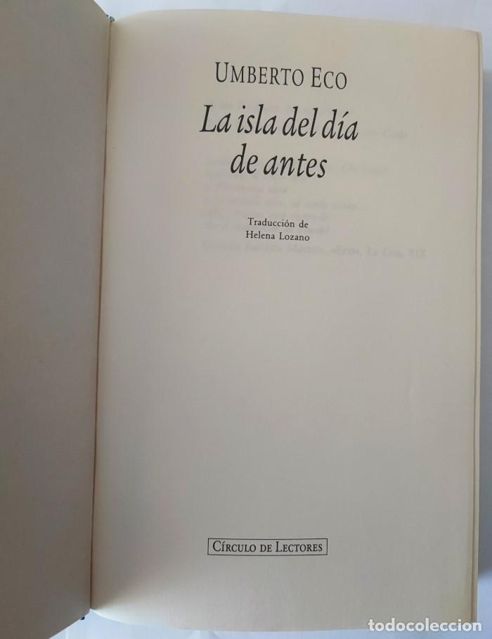 Libros: LA ISLA DEL D&Iacute;A DE ANTES - Umberto Eco - Foto 3