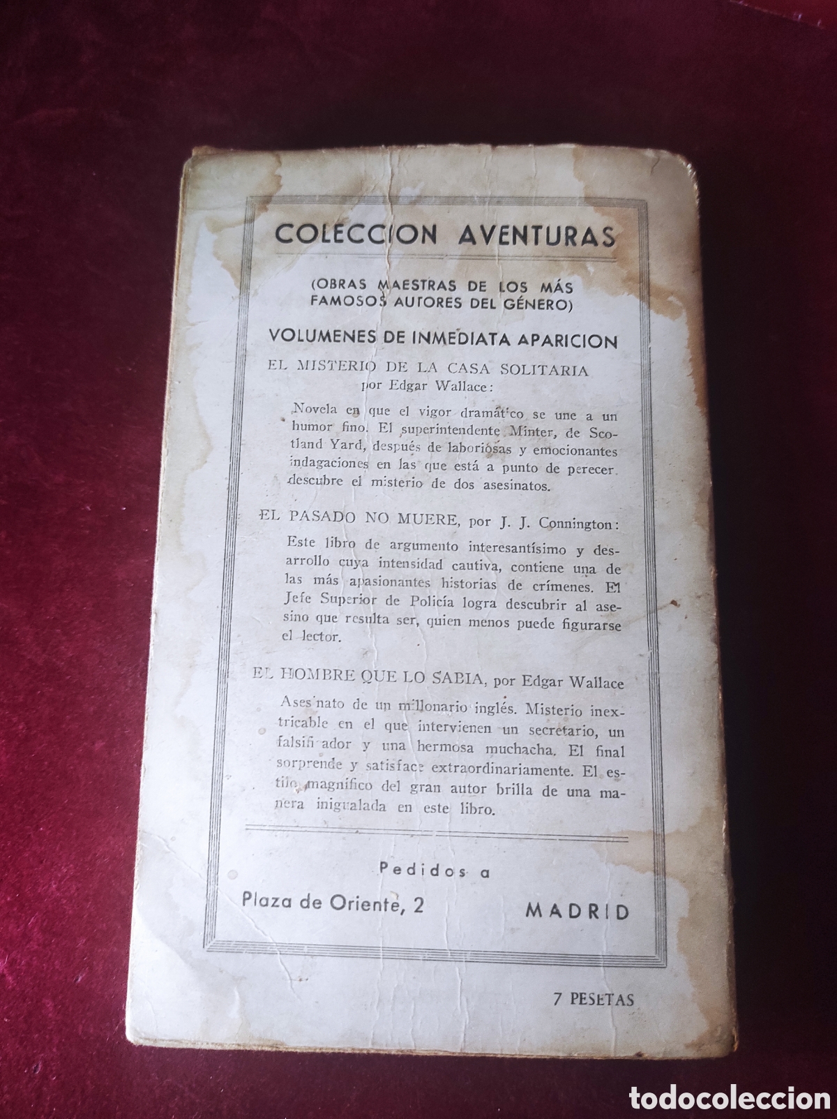 Libros: La Muerte Acecha ,novela de T. ARTUR PLUMMER 1944 - Foto 3