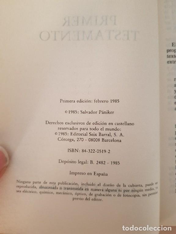 Libros: Primer testamento - Salvador P&aacute;niker - Foto 6
