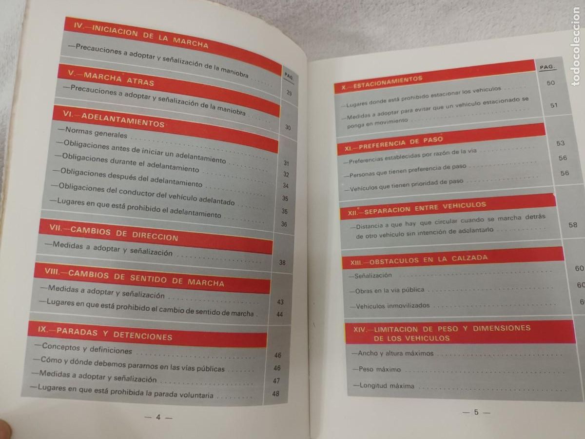 Libros: LECCIONES PROGRAMADAS DE SE&Ntilde;ALES Y C&Oacute;DIGO DE LA CIRCULACI&Oacute;N. JUAN CANO Y LUIS MARTOS (1974) - Foto 4