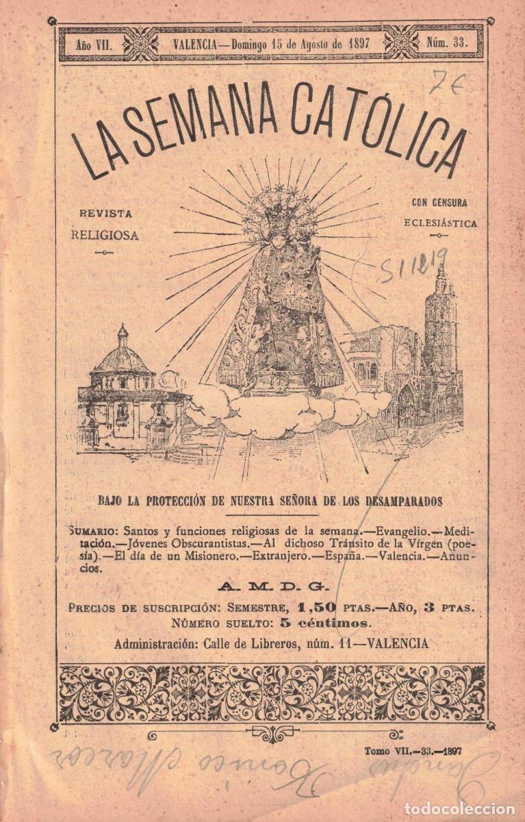 Libros: LA SEMANA CATOLICA (Revista religiosa) - VV. AA.