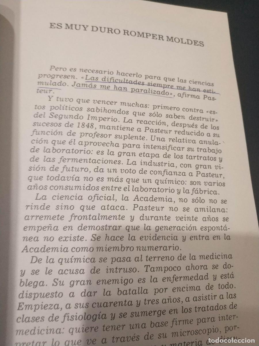 Libros: LOUIS PASTEUR, CAMINOS ABIERTOS. LIBRO EDITORIAL HERNANDO - Foto 2