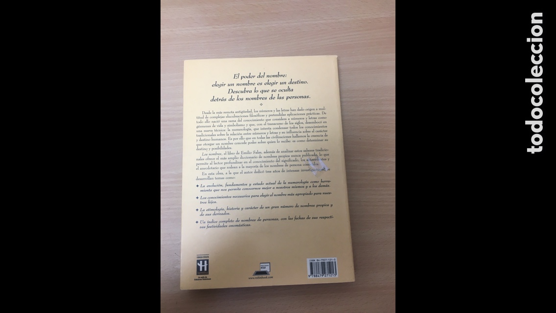 Libros: Los Nombres Emilio Salas - Foto 2