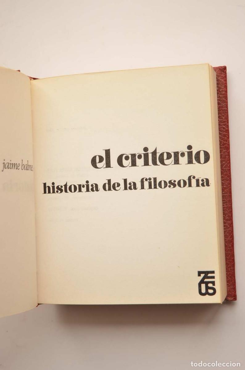 Libros: El criterio de la filosof&iacute;a - BALMES, Jaime - Foto 3