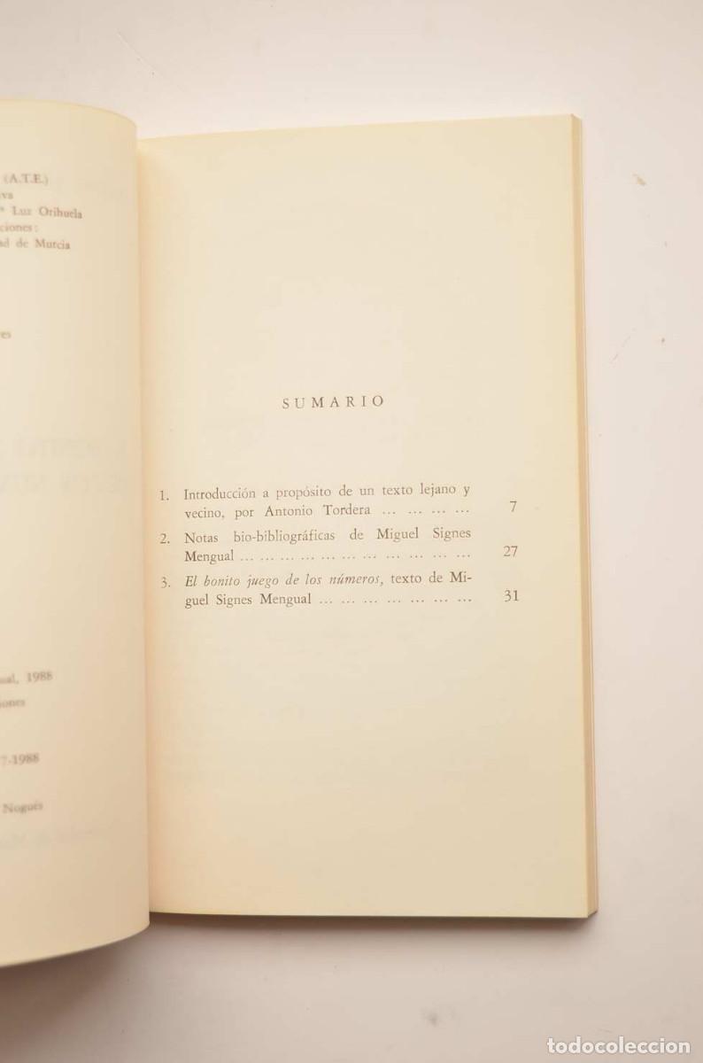 Libros: El bonito juego de los n&uacute;meros - SIGNES, Miguel - Foto 3