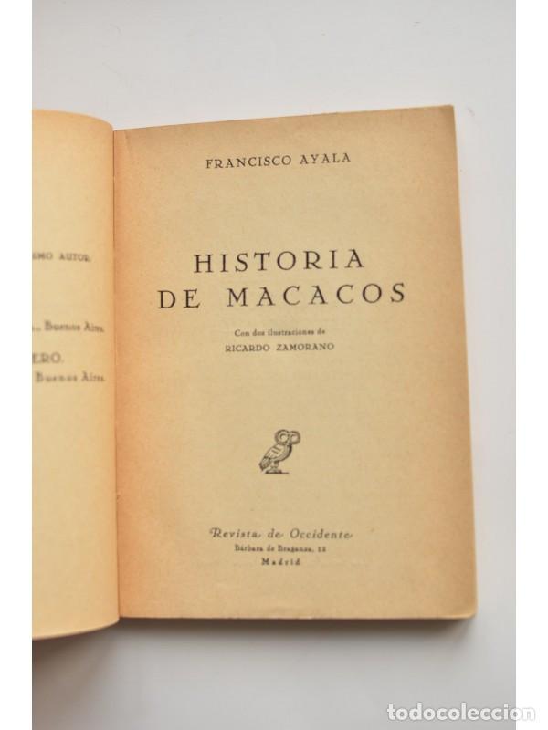 Libros: Historia de macacos - AYALA, Francisco - Foto 2