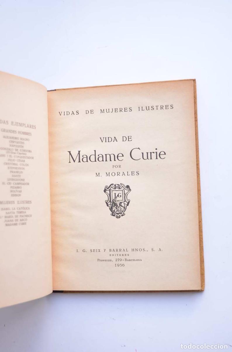 Libros: Vida de Madame Curie - MORALES, Mar&iacute;a Luz - Foto 2