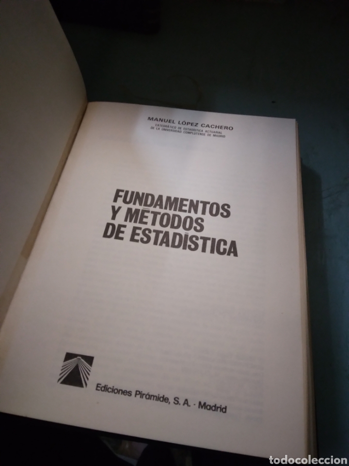 Libros: ManuLoprz Cachero, Fundamentos y m&eacute;todos de estad&iacute;stica - Foto 3