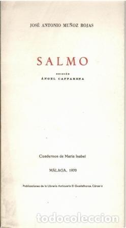 Libros: Salmo. - Jos&eacute; Antonio Mu&ntilde;oz Rojas. - Foto 1